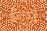 A circular brick pattern background texture
