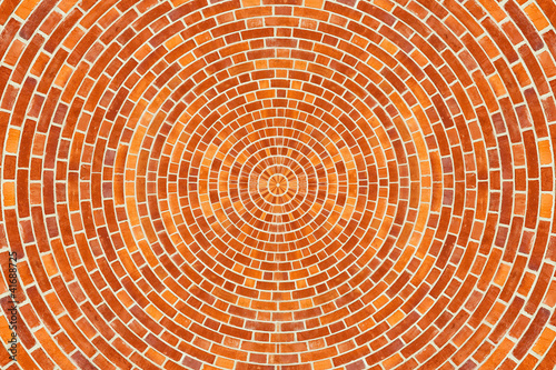 Obraz na płótnie A circular brick pattern background texture w salonie