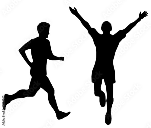 Zwei Jogger Silhouette