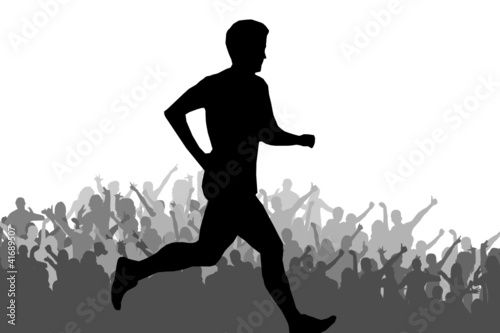 Jogger mit Publikum