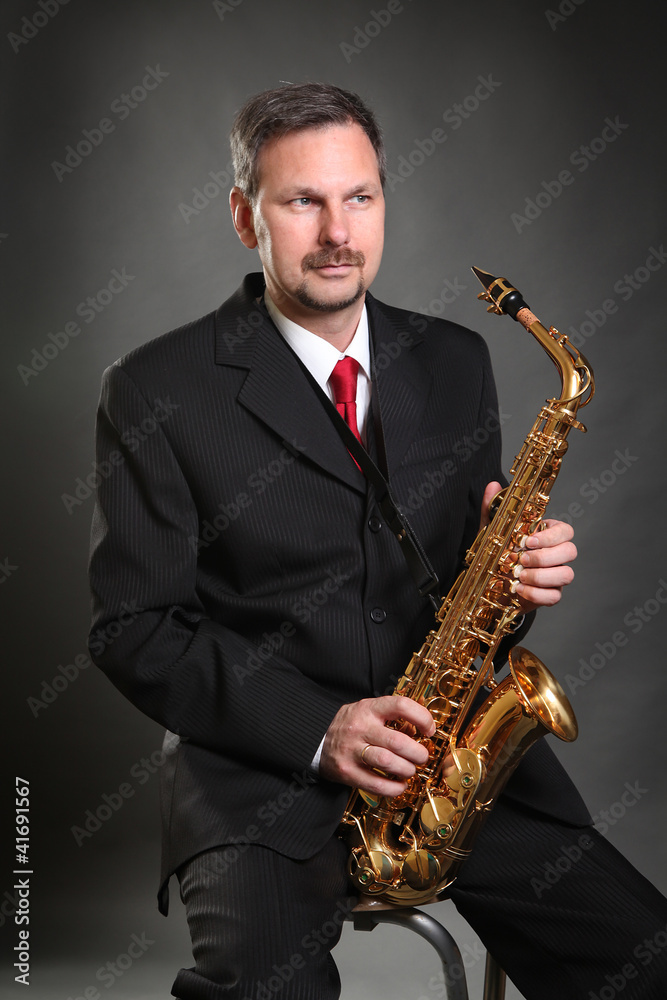 Naklejka premium jazz on grey