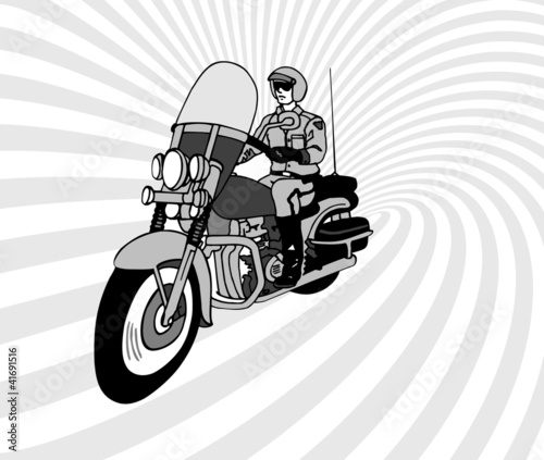 policeman on a motorcycle