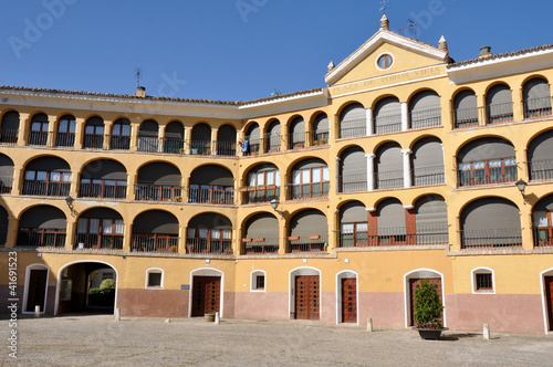 Obraz na płótnie Ancient bullring in Tarazona (Spain) w salonie