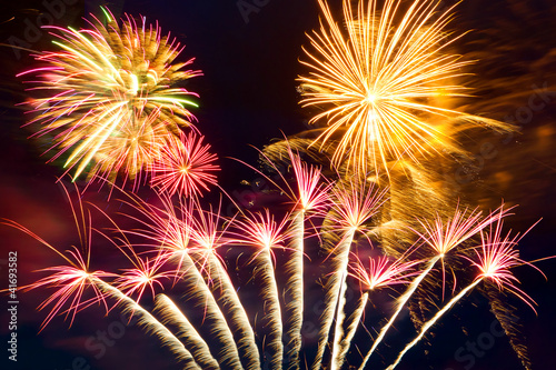 New year fireworks on the sky