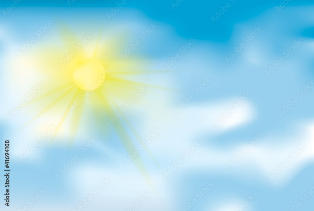 Fotografie Clear weather / Blue sky with sun