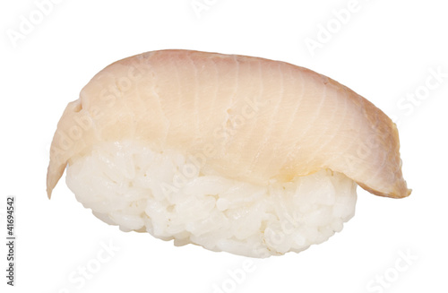 closeup of a young yellow-tail sushi