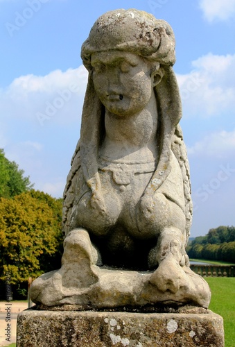 Sphinx statue at Chateau de Fontainebleau  Paris
