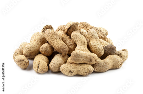 pile of peanuts isolated