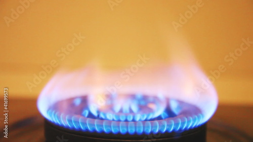 Gas fire burning