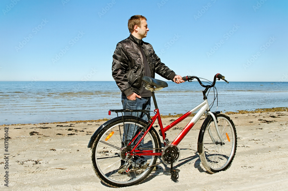 Man on the beach. Man on the beach.