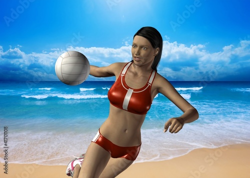 BEACH VOLLEY - 3D photo