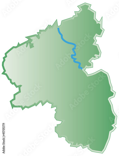 Rheinland-Pfalz Schematische Karte mit QXP9 Datei