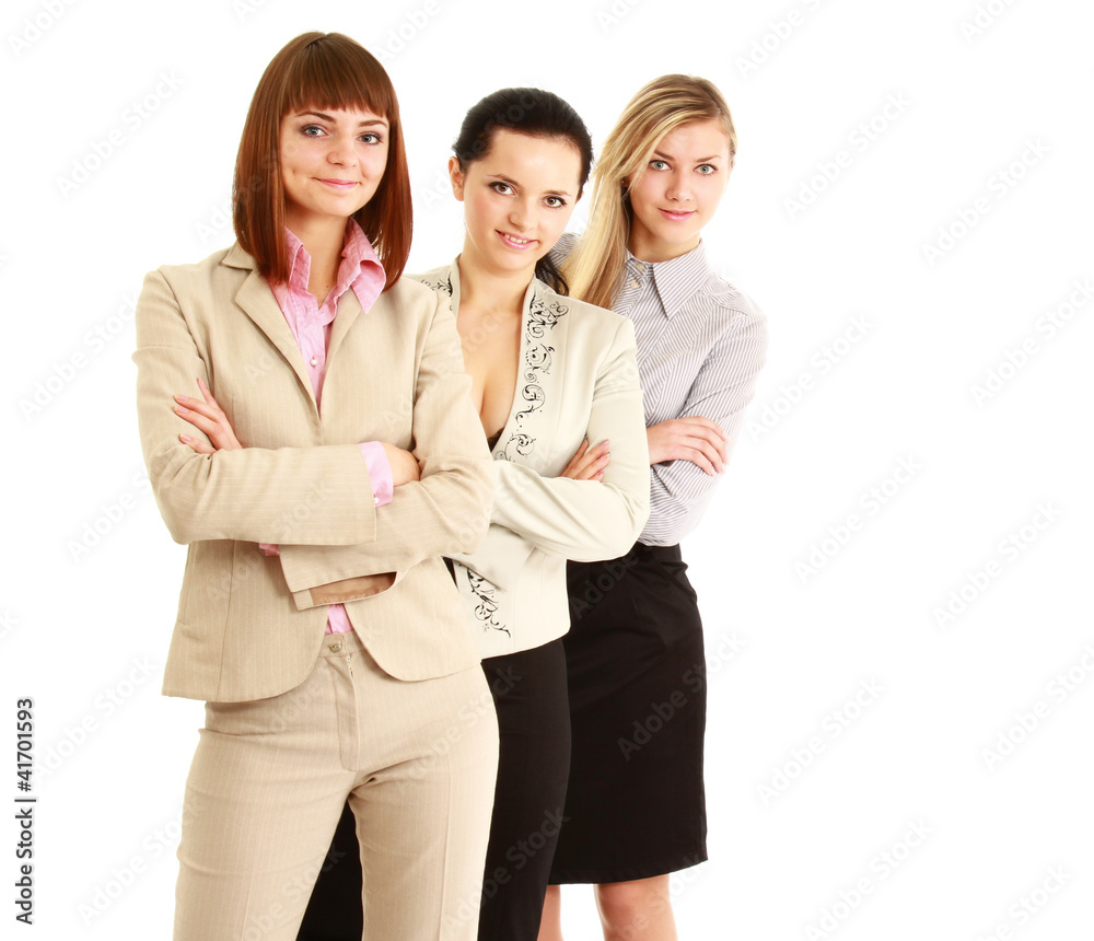 A portrait of businesswomen , isolated on white A portrait of businesswomen , isolated on white