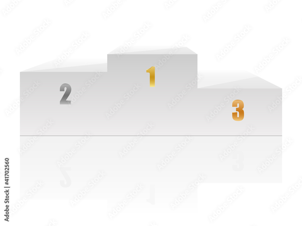 White podium with numbers. Vector illustration. White podium with numbers. Vector illustration.