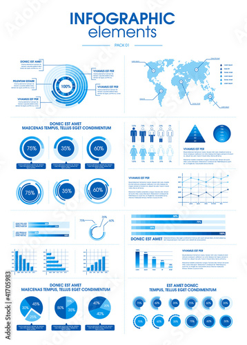 Monochrome Infographic Elements-Pack 01