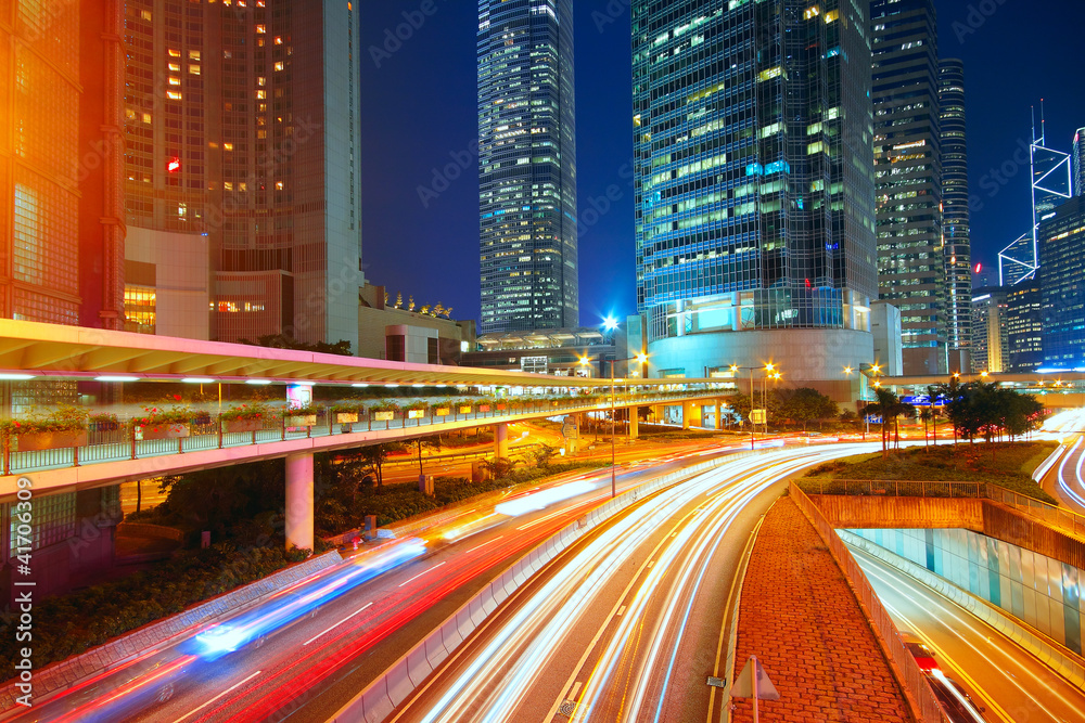 Fototapeta premium downtown city night