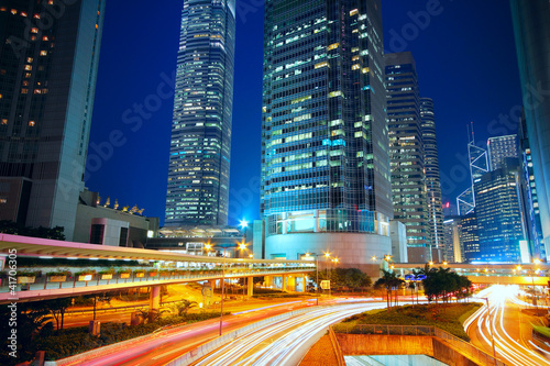 downtown city night