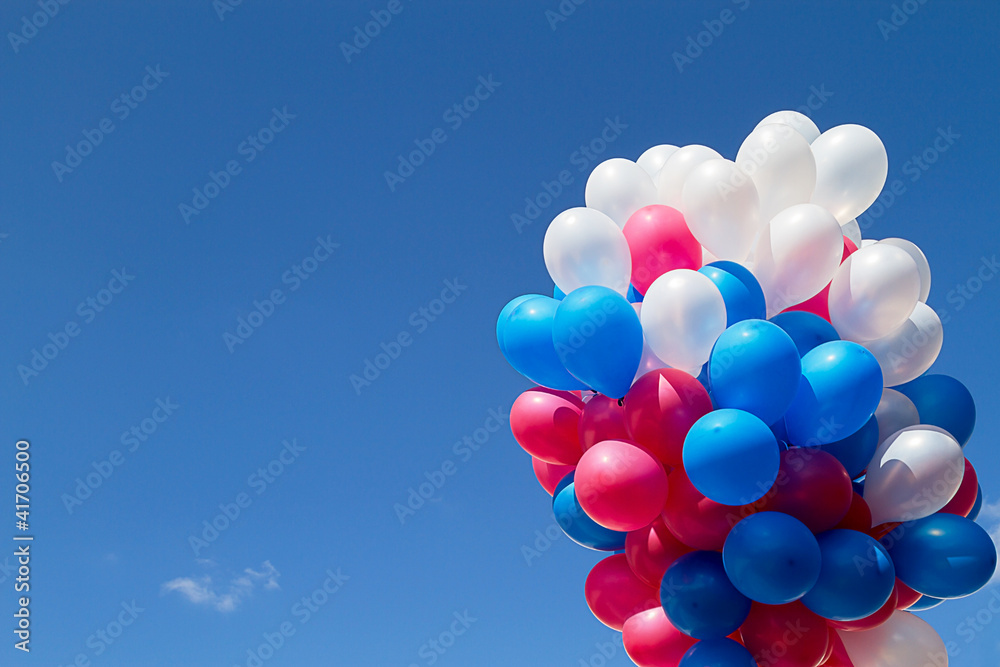 Balloons against the blue sky Balloons against the blue sky