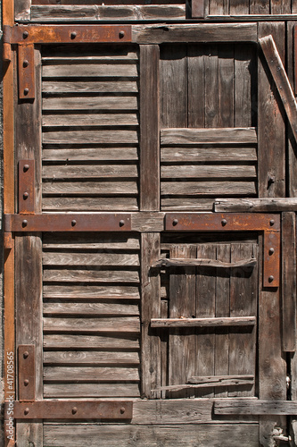 Old wooden rusty door