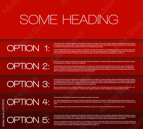 One two three four five - vector options background