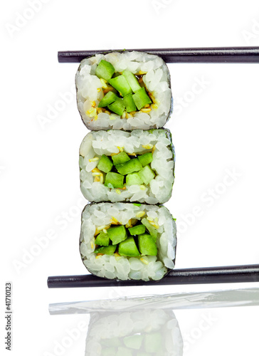 Sushi Roll (Kappa maki roll) on a white background #41710123