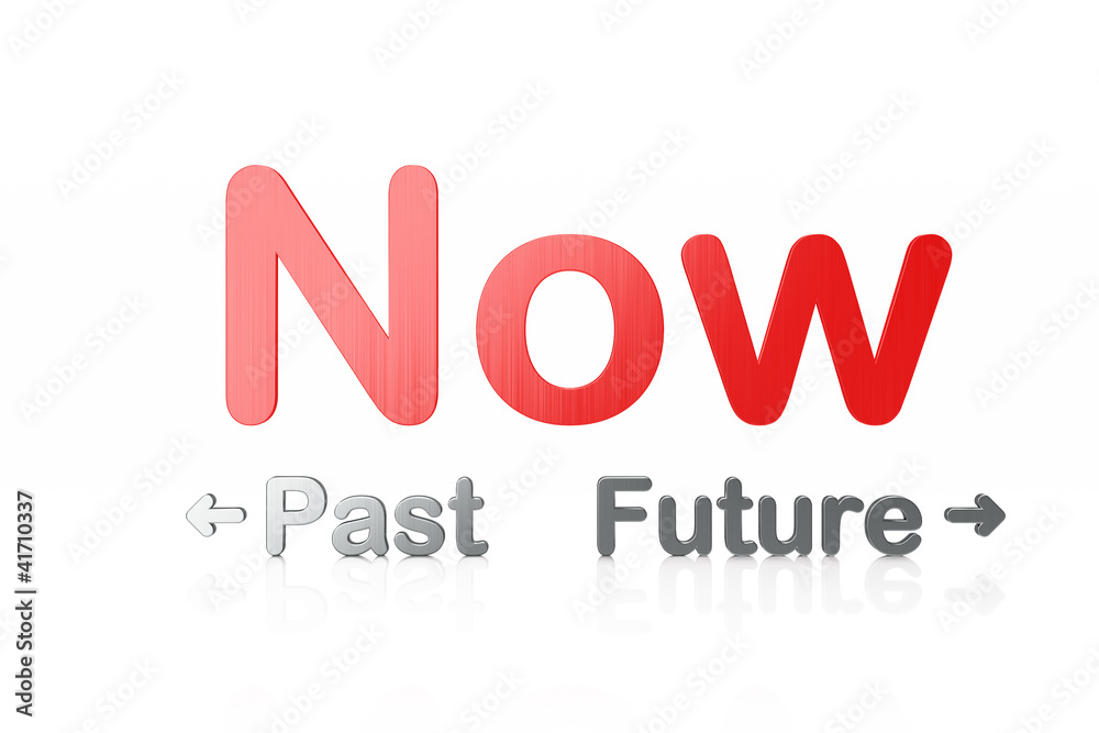 Timeline concept: 3d word Past-Now-Future Timeline concept: 3d word Past-Now-Future