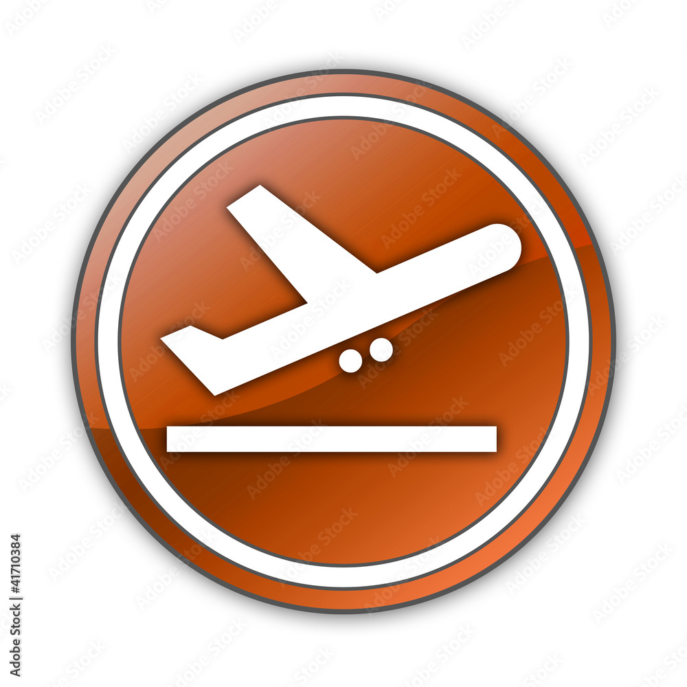 Orange Glossy Button Orange Glossy Button