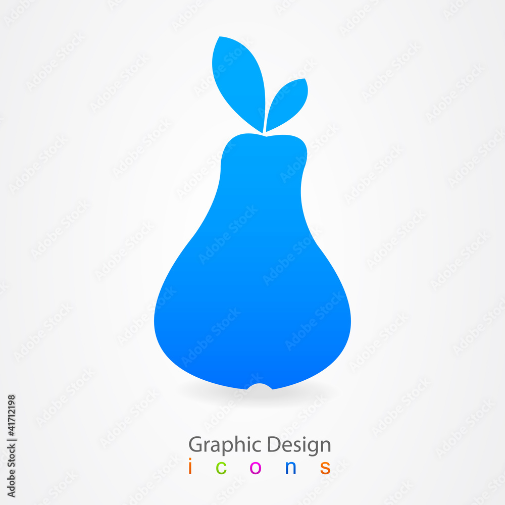 graphic design logo pear.