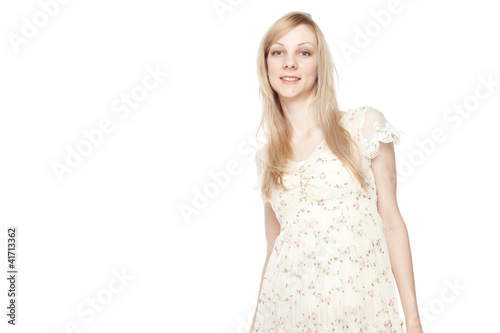 Young smiling student woman. Portrait of beautiful woman. © one