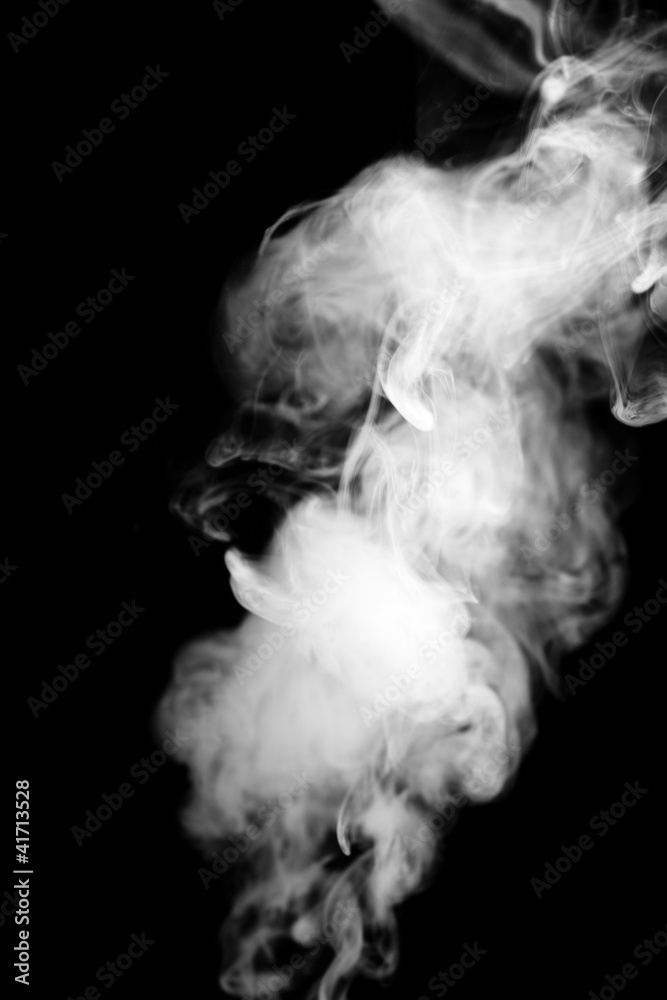 Real Smoke on Black Background
