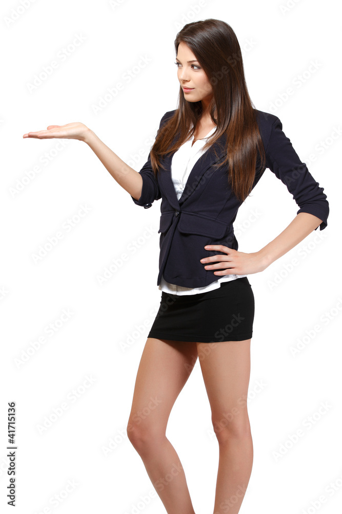 young modern businesswoman present something young modern businesswoman present something