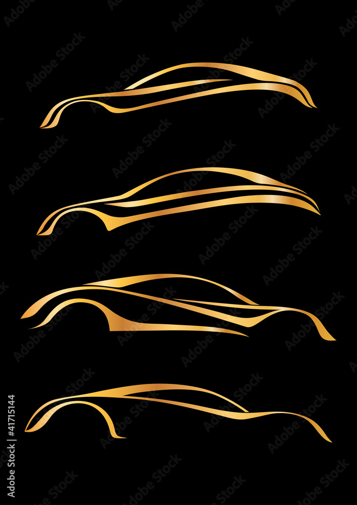 Fototapeta premium Estetik spor araba seti