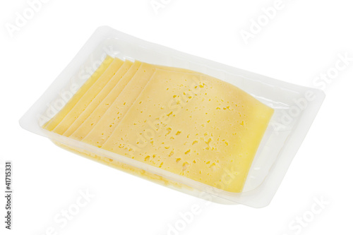 container with sliced ​ cheese