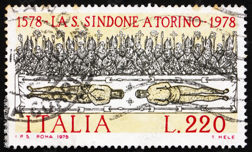 Postage stamp Italy 1978 shows Holy Shroud of Turin, by Giovanni photo