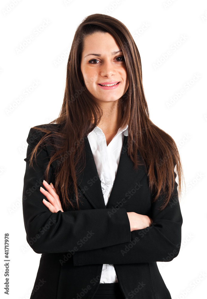 Young businesswoman isolated on white Young businesswoman isolated on white