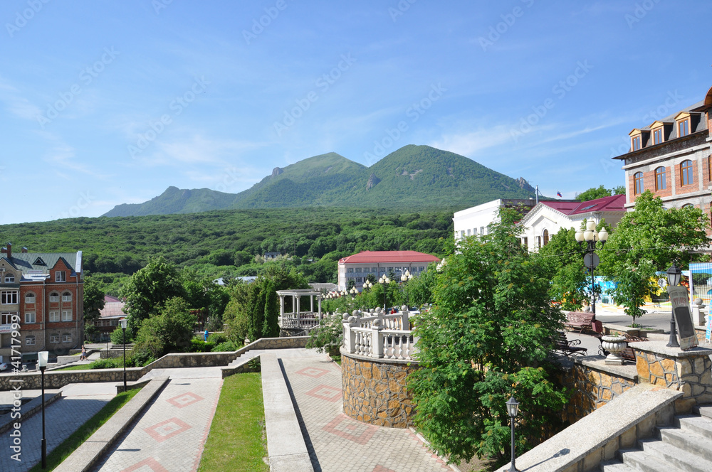 Вид на гору Бештау. Кавказ.