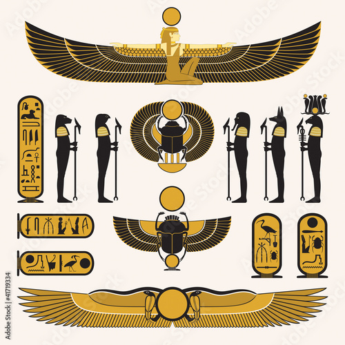 Ancient Egyptian symbols and decorations #41719334