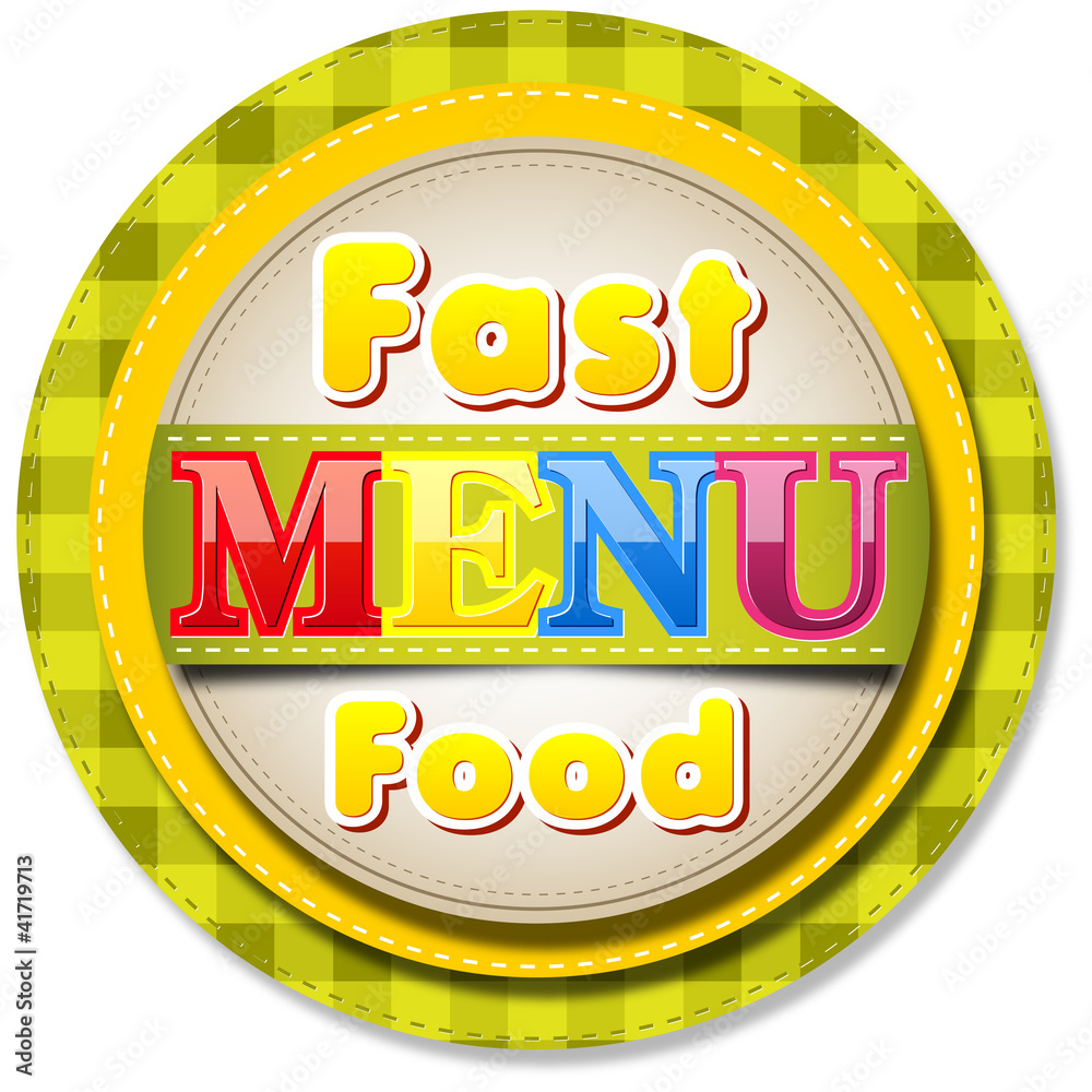 Fast food menu label