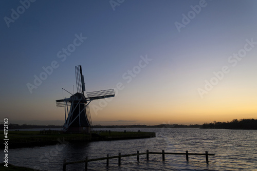 Windmill at sunset © fbergeijk
