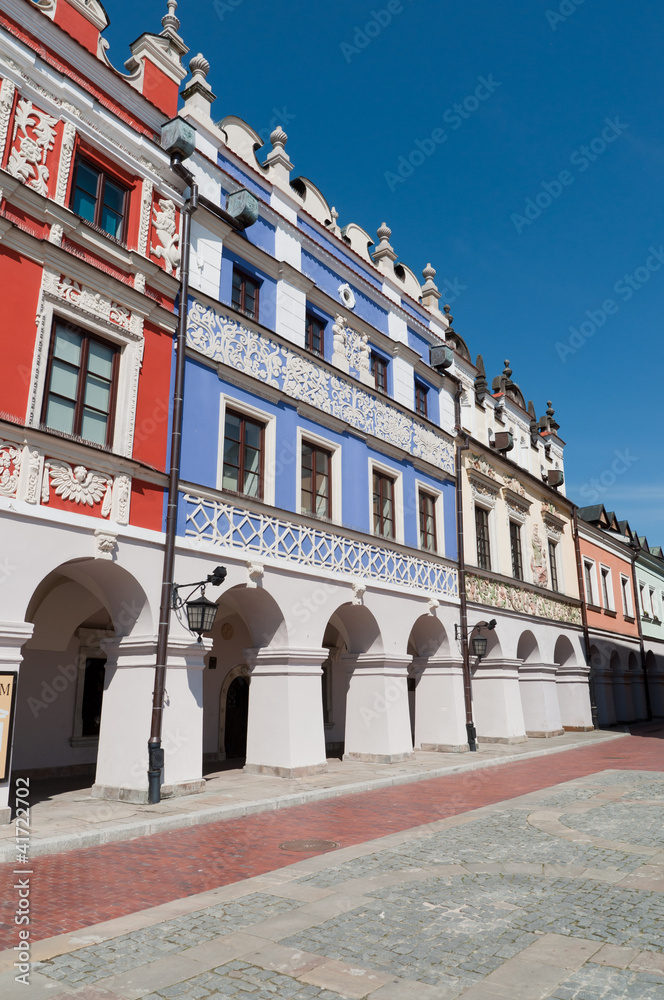 Naklejka premium Zamosc Kamienice Romanskie