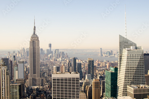 Urban skyscrapers  New York City skyline. Manhattan