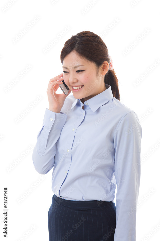 ビジネスウーマン　電話
