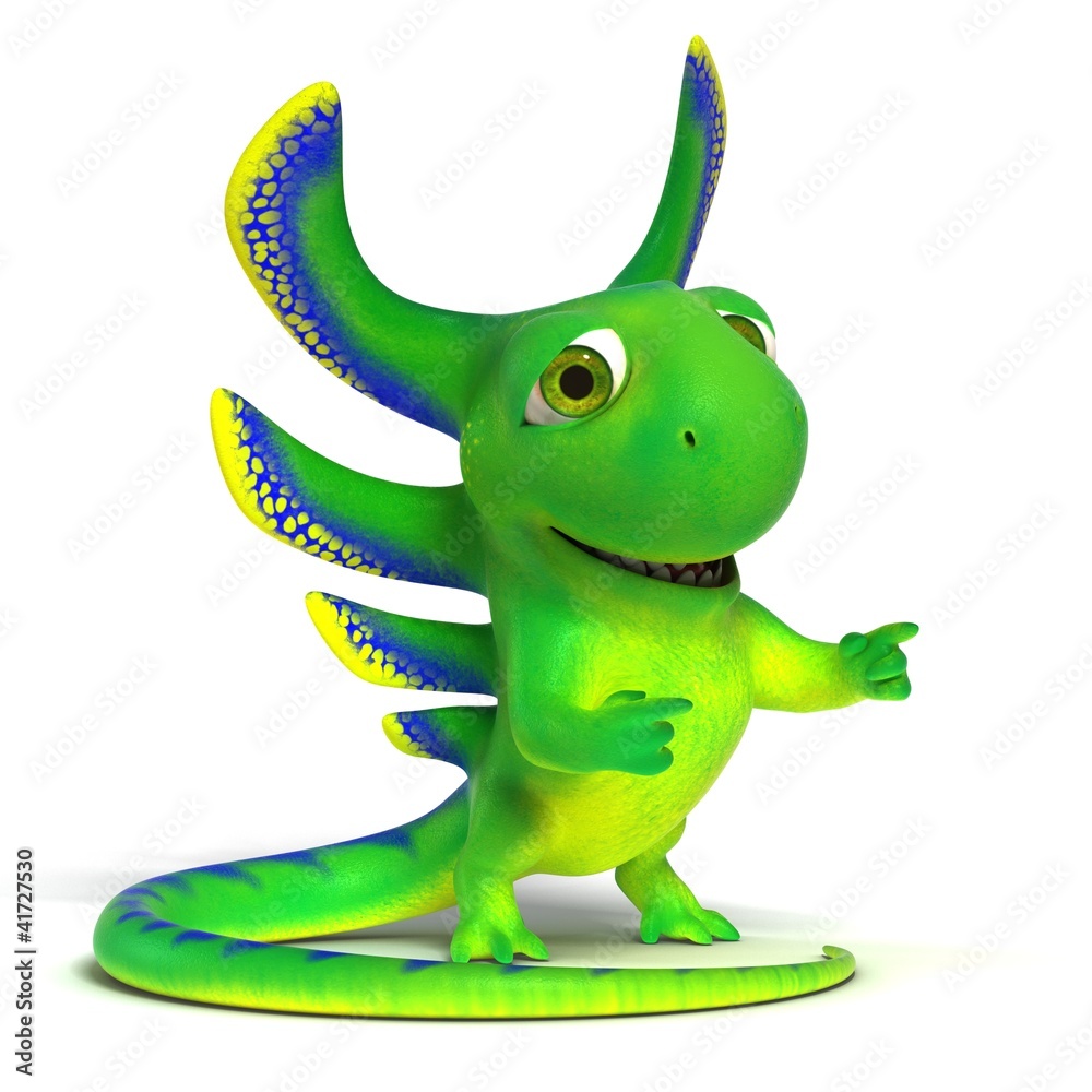 Obraz premium Lizard pointing