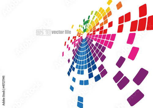 Abstract bright Multicolor background pixel mosaic vector