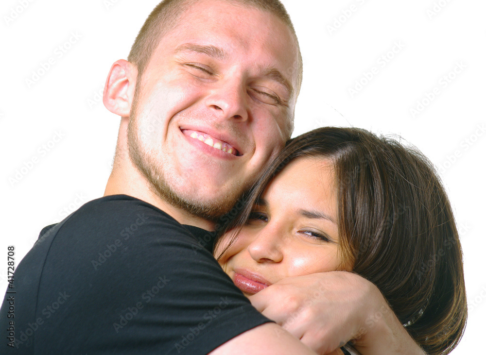 smiling attractive couple smiling attractive couple