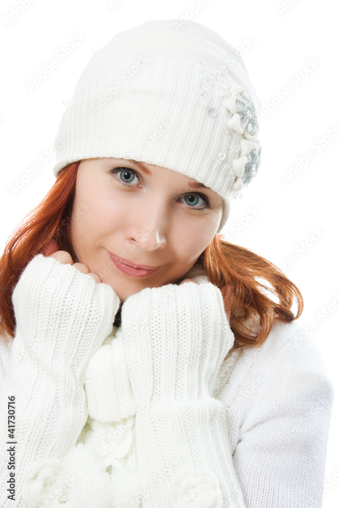 Beautiful woman in warm clothing Beautiful woman in warm clothing