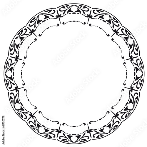 Rounded frame in the style of Art Nouveau.