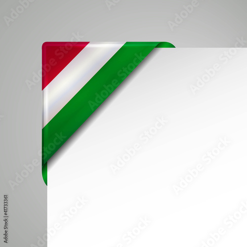 ungarn metallic flag corner