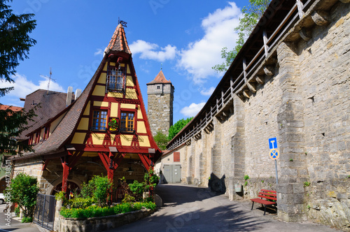 The Old Smithy and Roeder gate of Rothenburg, Germany