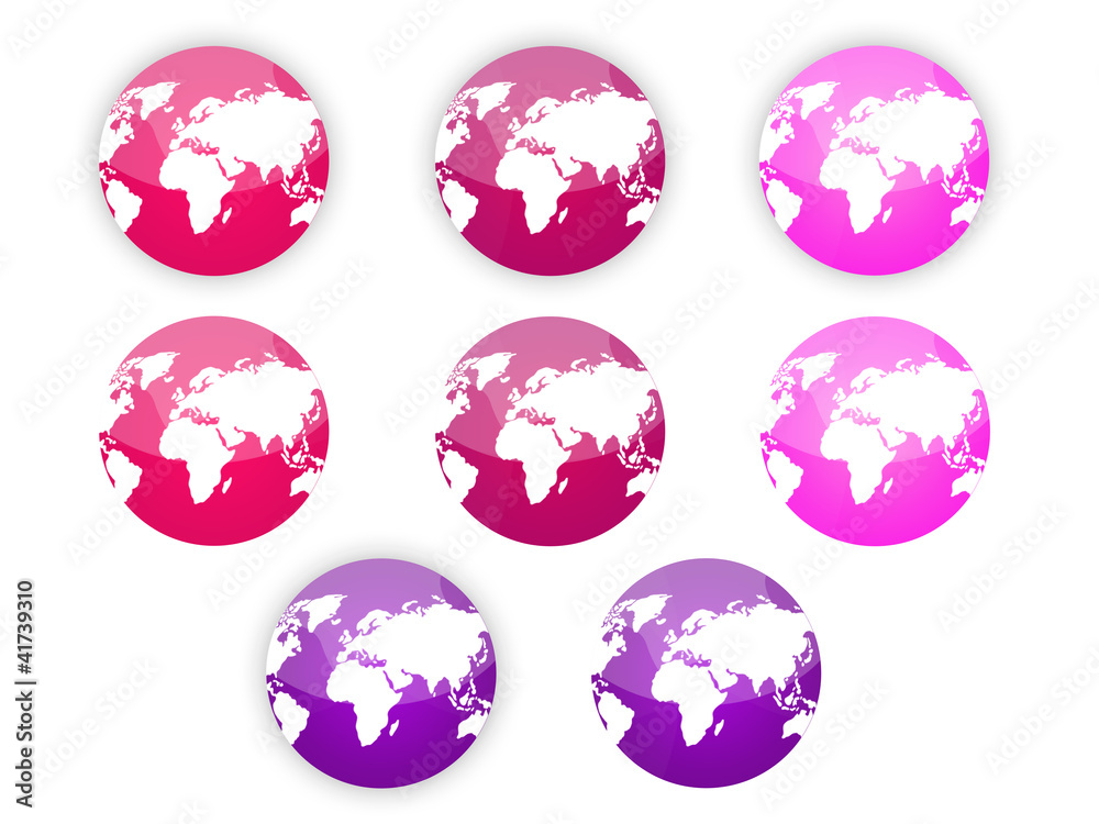 Earth,Map,Globe - Fill Magenta, Pink, Violet